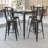 Angeleca Commercial Square Metal Indoor-Outdoor Table-1717710897-1706821941