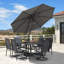 Parasol rotatif 9 'à double inclinaison pour piscine de marché avec contrepoids inclus-1164829079