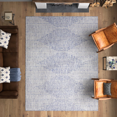 Mendota Indoor/Outdoor Blue Geometric Rug