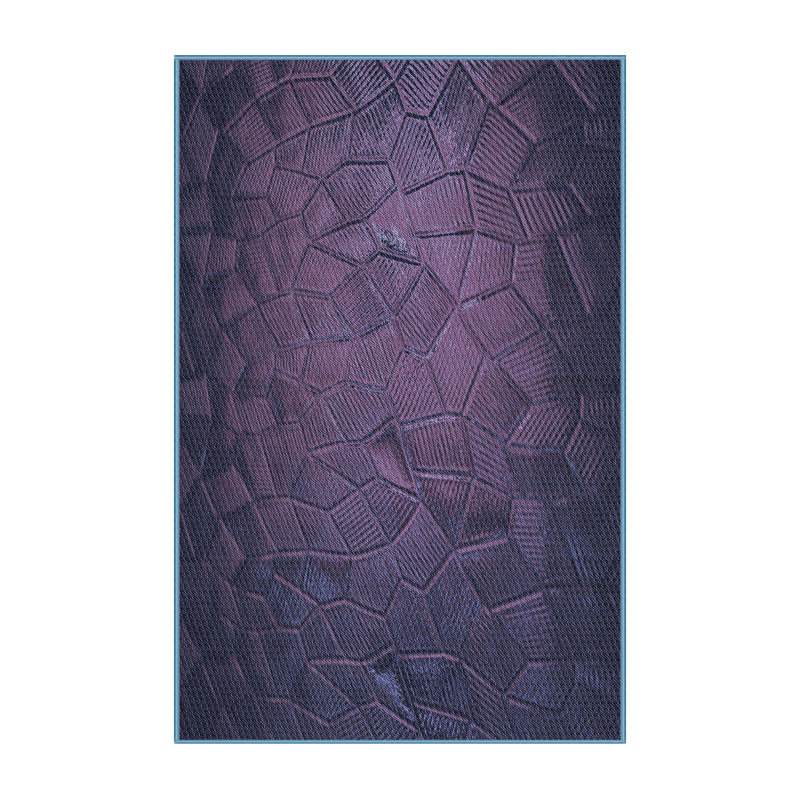Tapis 100% à motifs lavables à la machine 2989 WSH-PAT738-BLU-, Rectangle de 2 pi x 3 pi