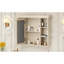 Armoire de rangement pour salle de bain 35 po x 28 po - Beige
