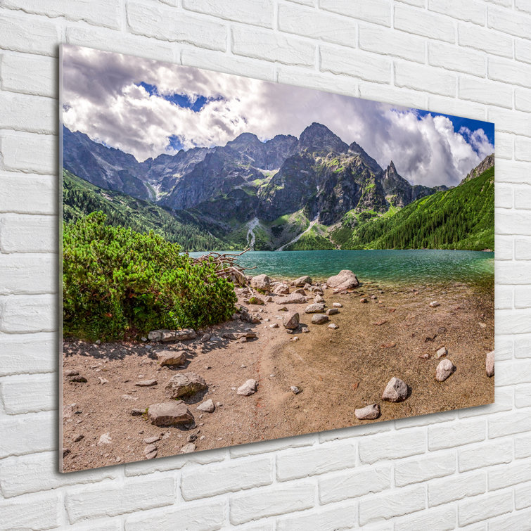 Lake In The Mountains - No Frame Print on Glass