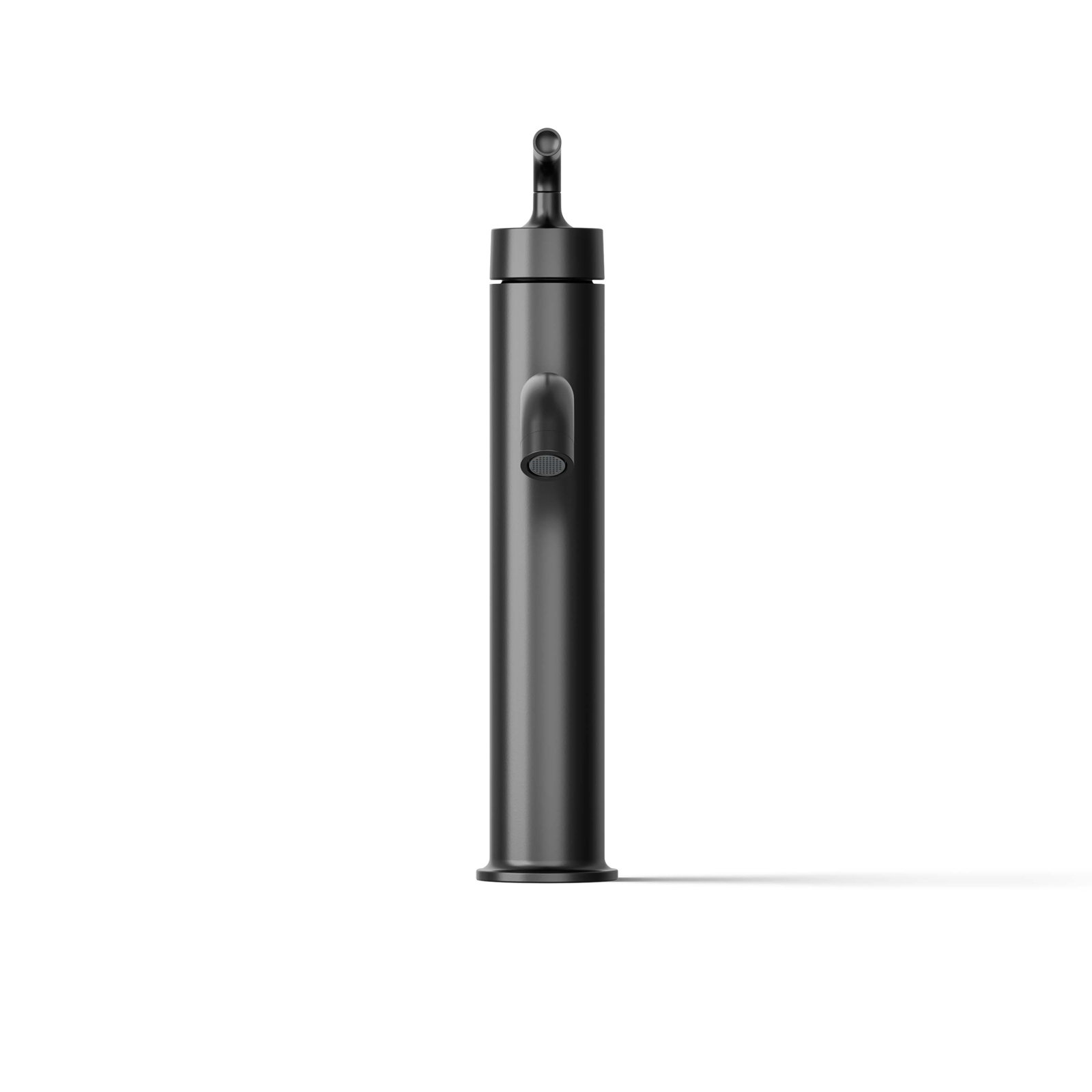 Purist Vessel Bathroom Faucet with Drain, Matte Black