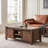 Farmhouse 48" Coffee Table with Sliding Barn Door and Adjustable Shelf-10580506