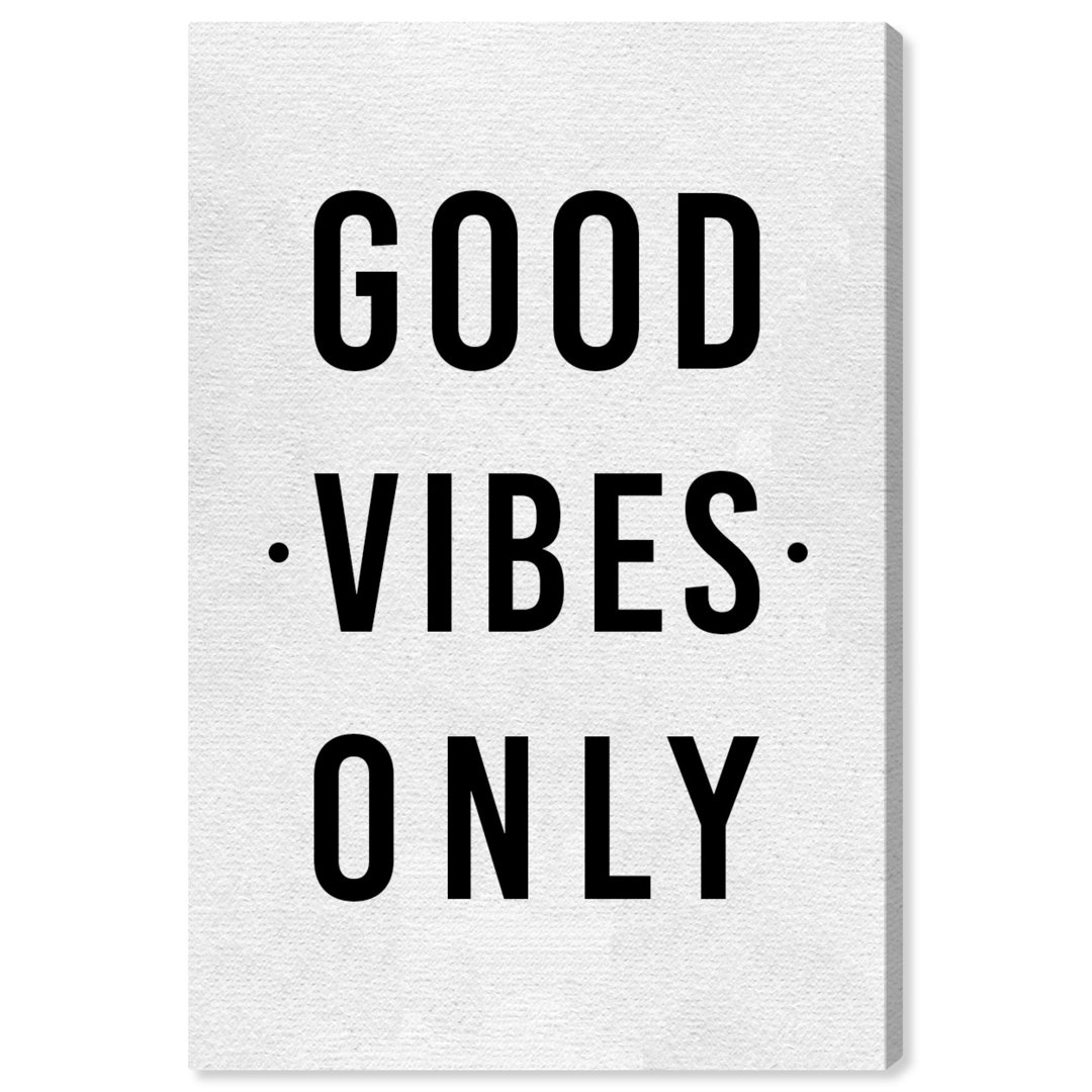 'Good Vibes Only' Typography on Wrapped Canvas