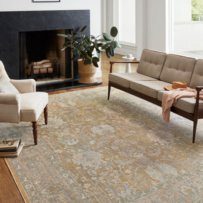 Chris Loves Julia x Loloi Rosemarie Oriental Gold/Sand Area Rug