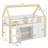 Twin-Size Low Loft Bed With LED Lights, Loft Bed With Safety Guardrail, Wooden Bed Frame With Step Staircase, Shelving, Cabinets-858411987