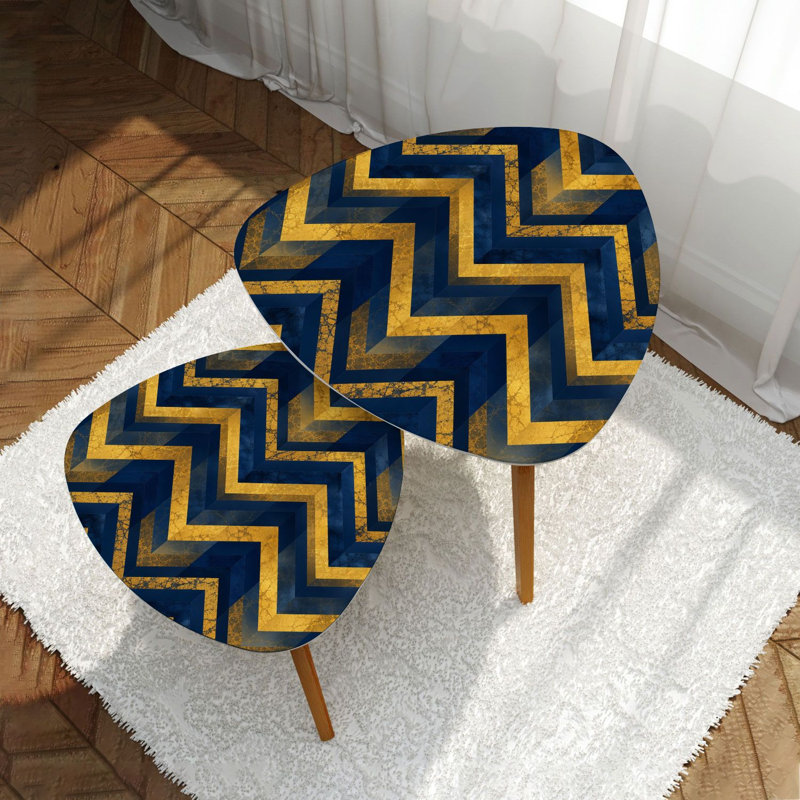 Ensemble de 2 tables basses gigognes Triangle
