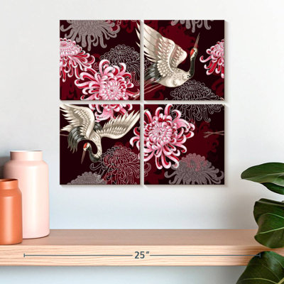 Grues chrysanthème rouge Brampt