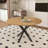 Extendable Round Dining Table For 2-6 Person, Finish Expandable Table With Carbon Steel Base, Modern Space Saving Dining Room Furniture-1492395297-1492395298