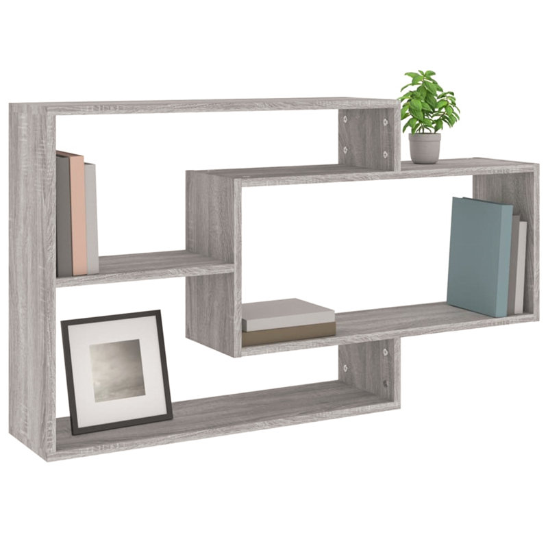 Wall Shelf 104x20x58.5 cm Engineered Wood, Grey Sonoma