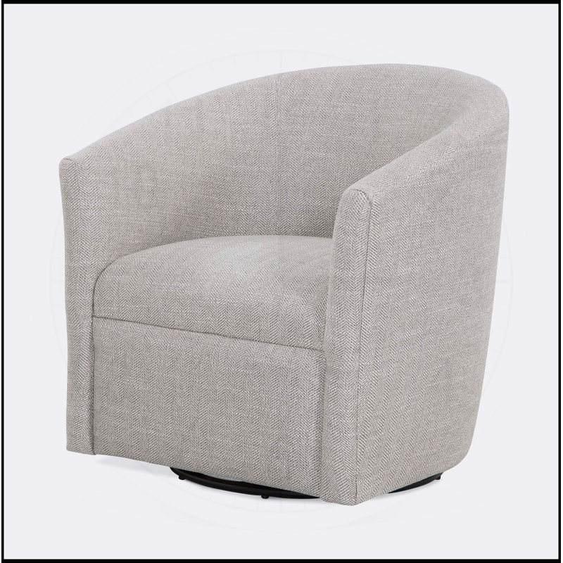 Fauteuil demi-tonneau rotatif à 360 degrés Lainey Sea Oat, Beige