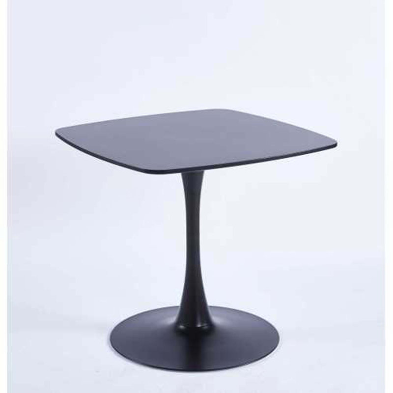 Table de salle à manger carrée 23,62 ", Noir