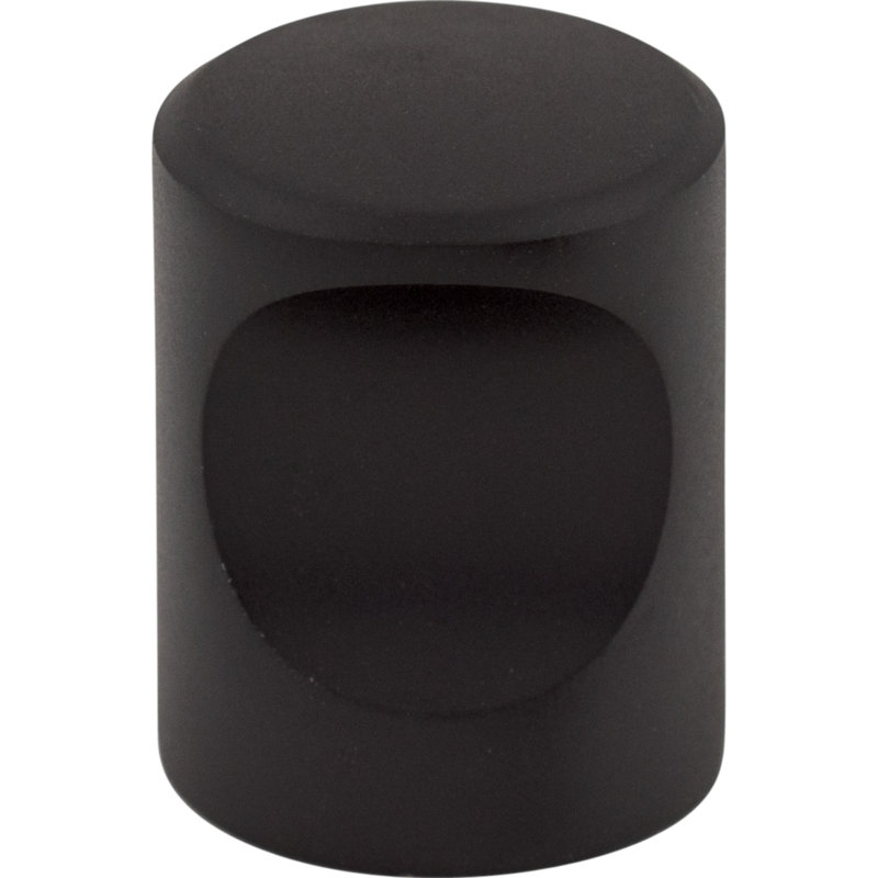 Indent 3/4" Diameter Round Knob, Black