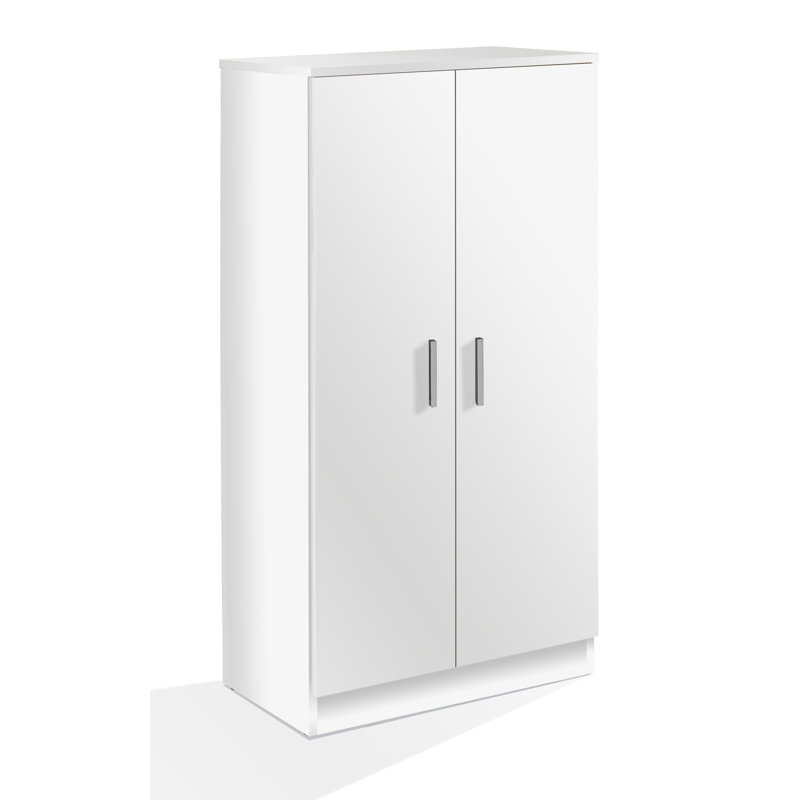 Casimire 2 Door Manufactured Wood Wardrobe, White