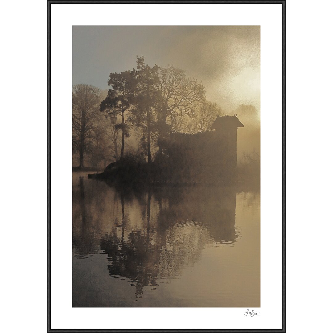 Gerahmtes Poster „Misty Lake II“ von Nicole Gadiel , Fotodruck