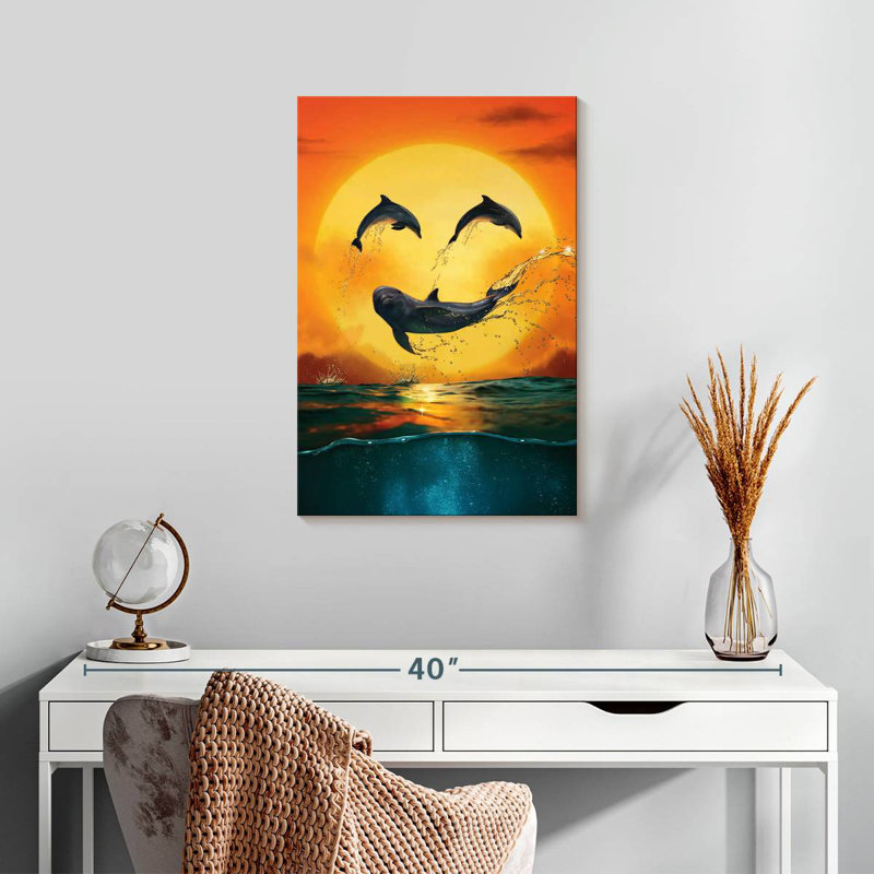 Brampt Dolphin Emoji, 24" H x 16" W