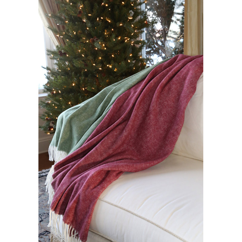 Italian Herringbone Throw Blanket, Butter