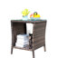 Table basse d'extérieur pour patio, petite table basse avec tablette-1069263092