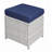 9Pcs Fabric & Wicker Bistro Set