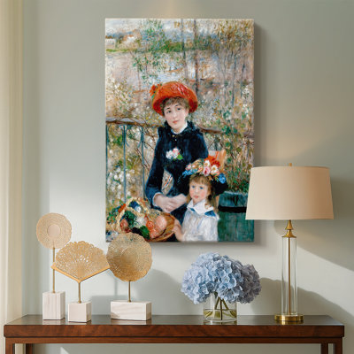 Deux soeurs (sur la terrasse) - Toile tendue avec châssis par Pierre-Auguste Renoir