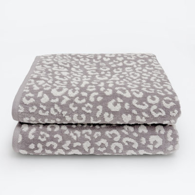 100% Cotton Plush Leopard Towels
