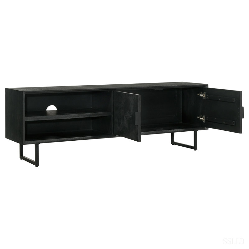 Meuble télé gris anthracite 2 portes