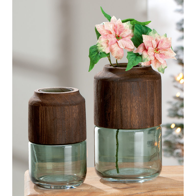 Dimattia Glass Table Vase, 28cm H x 16cm W x 16cm D