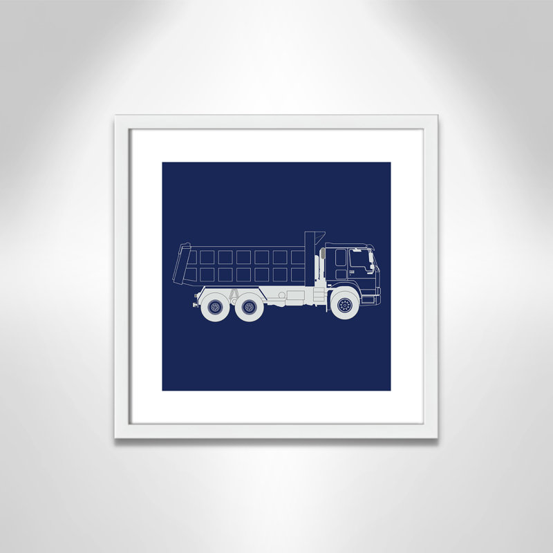 Art encadré Wild Camions, H 16 po x l 16 po x P 1,18 po, Encadré de boîte blanc