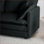Canapé modulaire, canapé en L 2 places avec repose-pieds, causeuse modulaire pour petits espaces | Noir | Chenille-1650201533