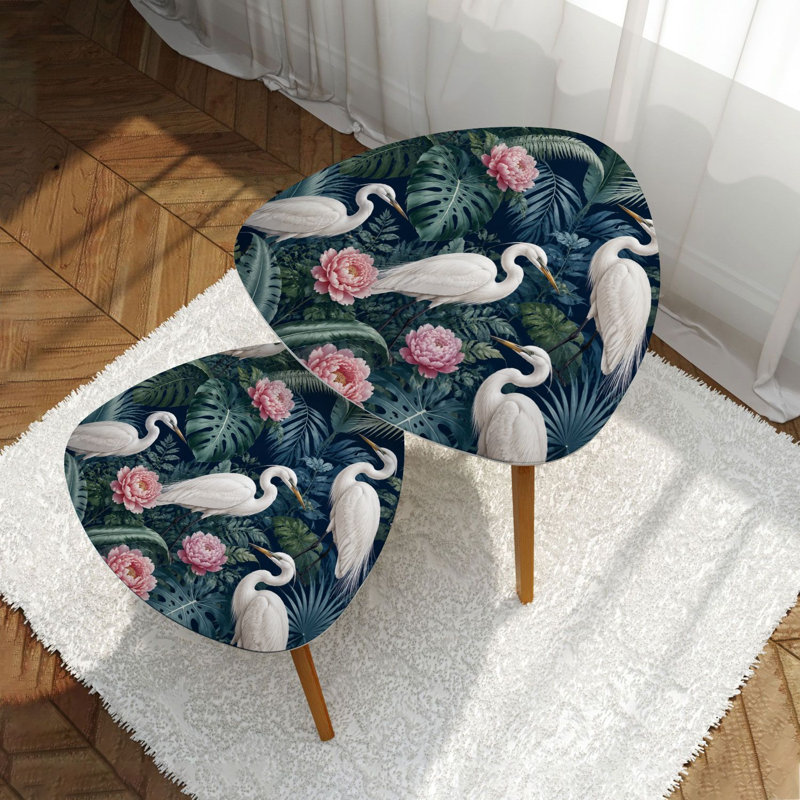 Ensemble de 2 tables basses gigognes Triangle