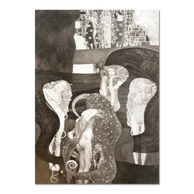 Case Law by Gustav Klimt - No Frame Painting on Glass
