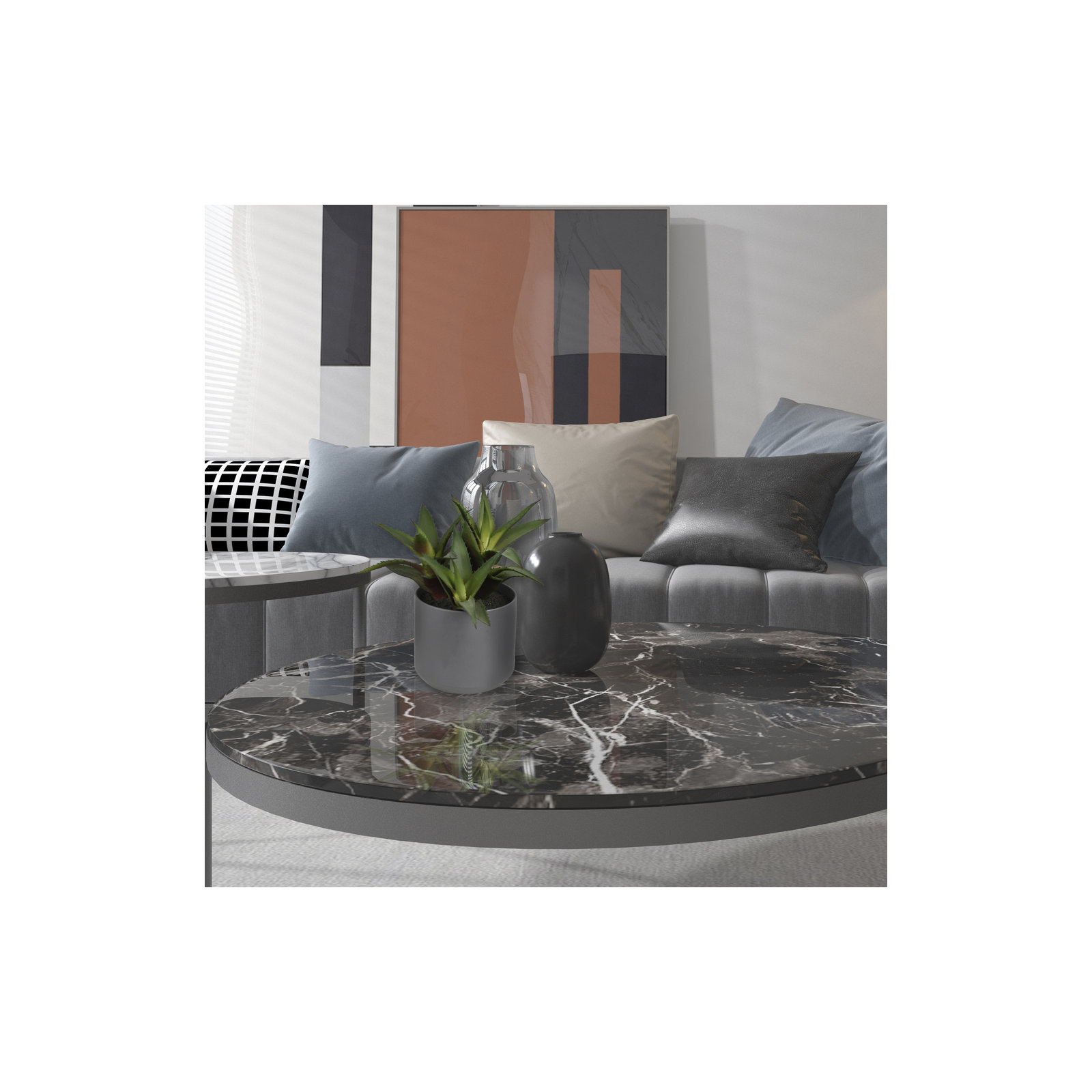 10'' Faux Succulent Plant in Ceramic Pot