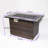 50000btu Propane Fire Pit Table With Ceramic Top, 44inch Outdoor, Rectangular , Lid, Rain Cover, Radiant Glass Rocks, Color Tile Pit, Luminous Dark Brown
