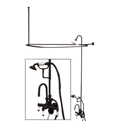 Système de douche à volume complet avec soupape grossière Vintage