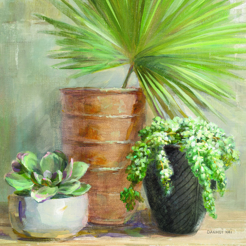 " Indoor Garden II " by Danhui Nai Painting Print, 36" H x 36" W