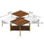 Ensemble de tables basses Modern Modern de 4 pièces de style Mid Century Square-1087343987