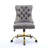 Cream W26.4 Inch Wider Seat Office Chair, Artificial Rabbit Hair Home Office Chair, With Metal Base, Adjustable Desk Chair Swivel Office Chair, Vanity Chair-1904268406