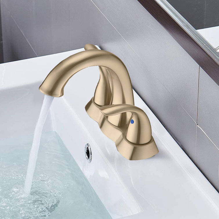 Centerset 2-handle Bathroom Faucet with Drain Assembly