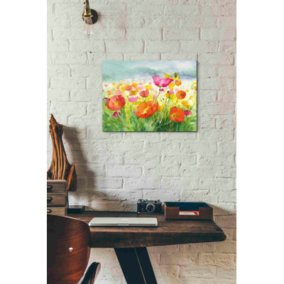 «Meadow Poppies» par Danhui Nai, art mural sur toile