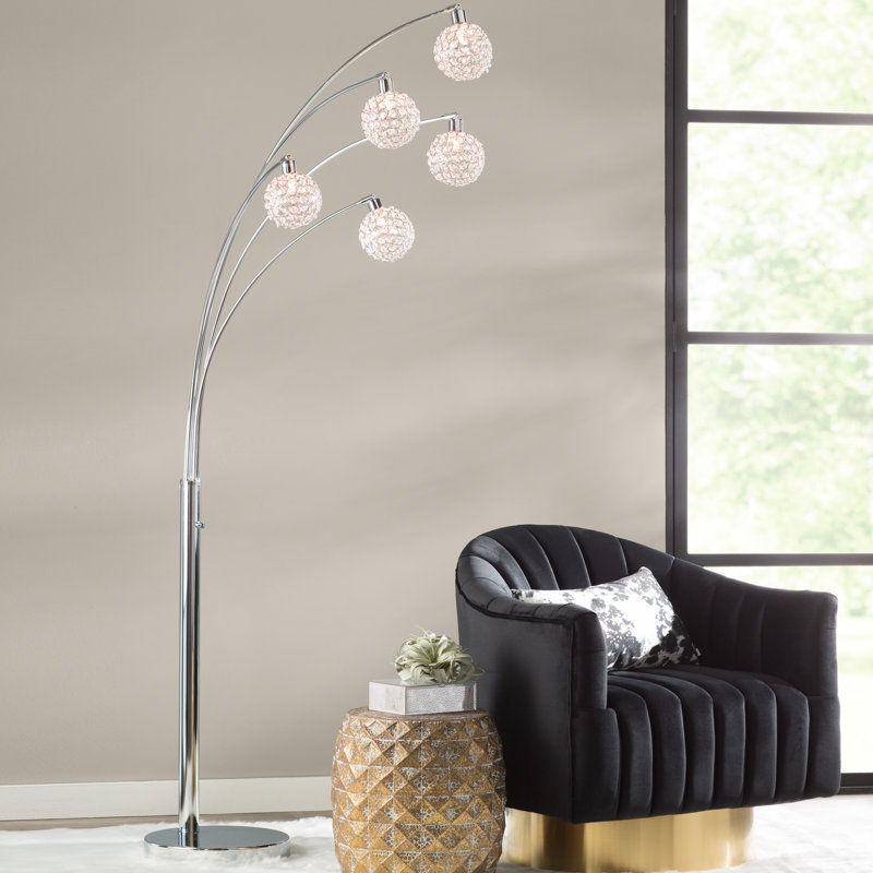 84'' Shiny Silver Tree Floor Lamp