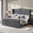 50.8" H Velvet Upholstered Adjustable Bed With Wingback Headboard & Deep Button Tufted-1170113785-1170113790