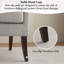 Fauteuil d'appoint rembourré en polyester à haut dossier avec ressorts à arc-802872379