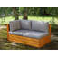 Kolya 158 cm W Pine Solid Wood Patio Sofa with Cushions
