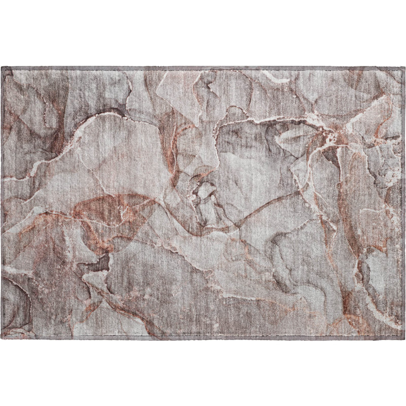 Premium Machine Washable Cerrito AMF519 Gray Rug, Rectangle 1'8" x 2'6"