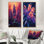 Fiery Lilacs in Dark Tones Expressionism I - Art mural floral 2 pièces