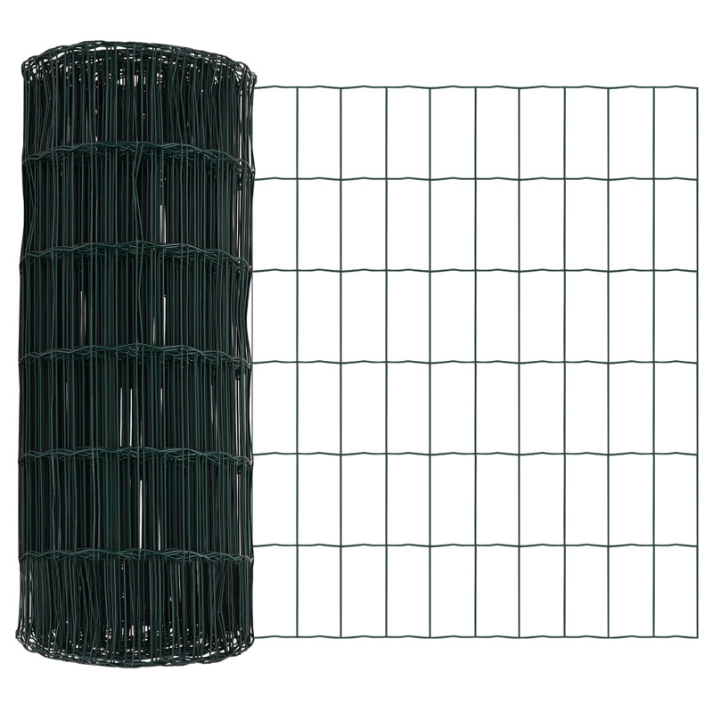 Galvanised Steel Border Fencing, 60 x 2500 x 0.2 cm, Green
