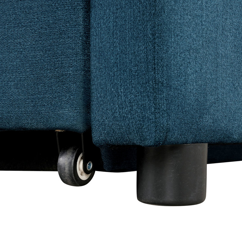 Fauteuil convertible 1pc, H 31 po x l 38,89 po x P 29,06 po, Tissu bleu