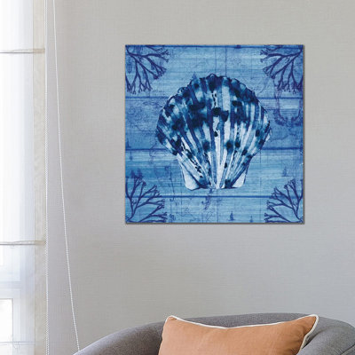Indigo Scallop by Susan Jill - Print on Canvas