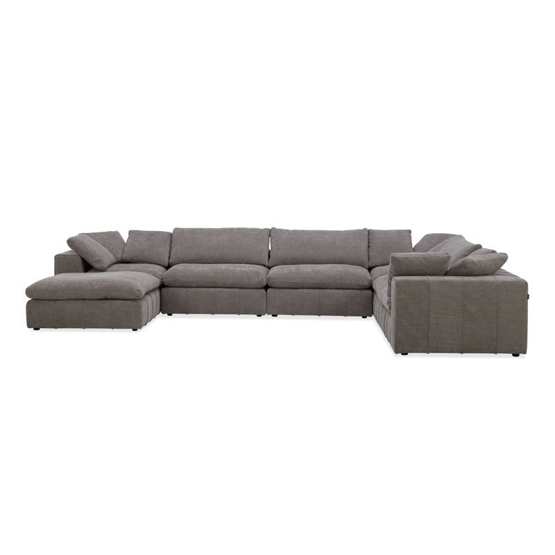 Orison Upholstered L-Shaped Sectional with Ottoman Reversible